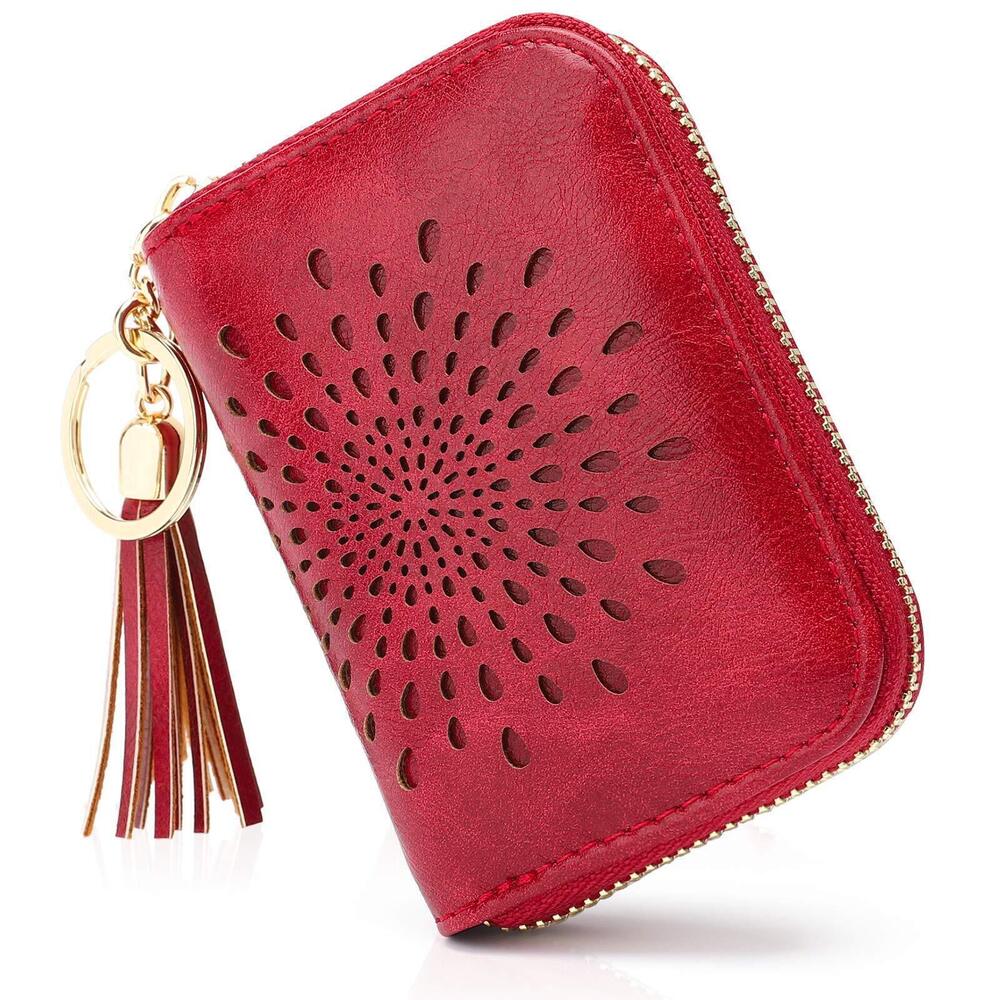 4983 RFID Credit Card Holder Zipper Card Case Keychain Small Wallet 1927